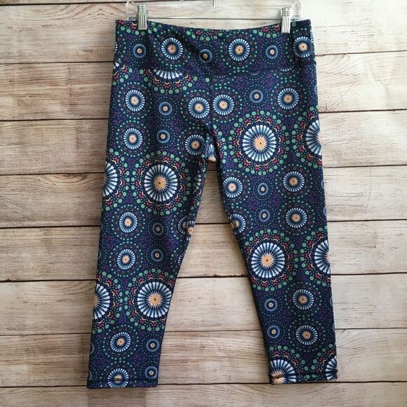 SCORPIO SOL CROPPED LEGGINGS IN BLUE PRINT - Picture 1 of 5